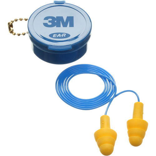 E-A-R Ultrafit Premolded Earplugs, Corded, Pair - Plastic Case, 25 dB NRR, One-Size Ottawa Fastener Supply