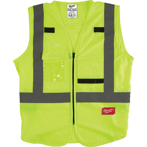 Safety Vest, High Visibility Lime-Yellow, Medium/Small Ottawa Fastener Supply