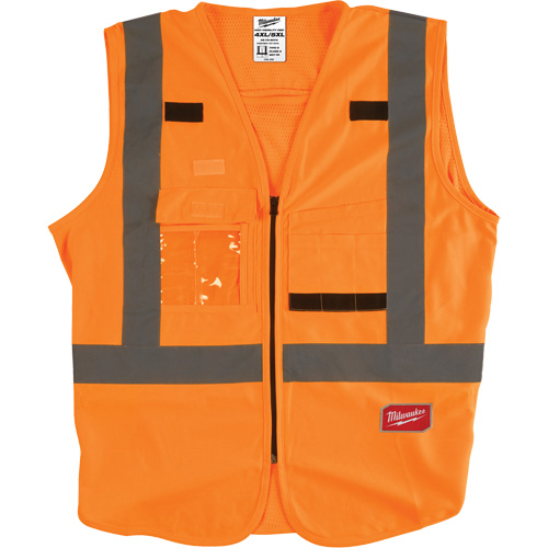 Safety Vest, High Visibility Orange, 4X-Large/5X-Large Ottawa Fastener Supply