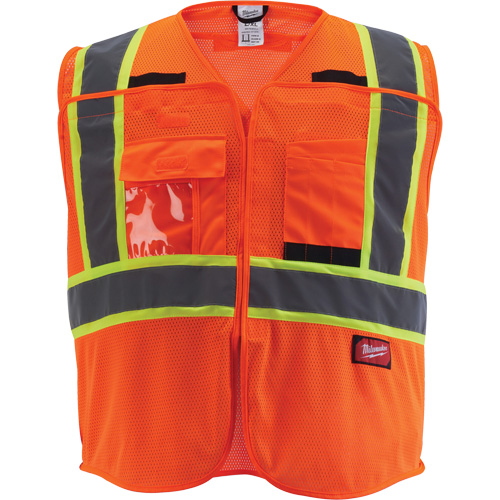 Flagman Safety Vest, High Visibility Orange, Medium/Small Ottawa Fastener Supply