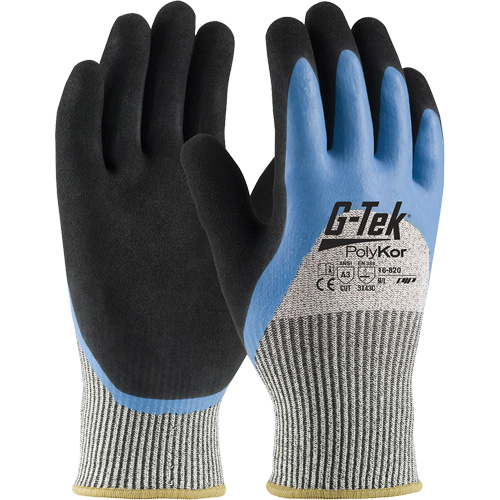 G-Tek&reg; PolyKor&reg; Insulated Cut-Resistant Glove, Size Small, 13 Gauge, Rubber Latex Coated, Engineered Yarn Shell, ANSI/ISEA 105 Level 3 Ottawa Fastener Supply