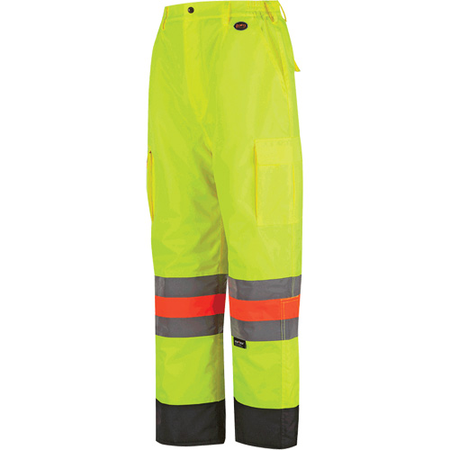 6041 Pantalon de contr&ocirc;le de la circulation pour l'hiver qu&eacute;b&eacute;cois, Polyester, T-petit, Jaune lime haute visibilit&eacute; Ottawa Fastener Supply