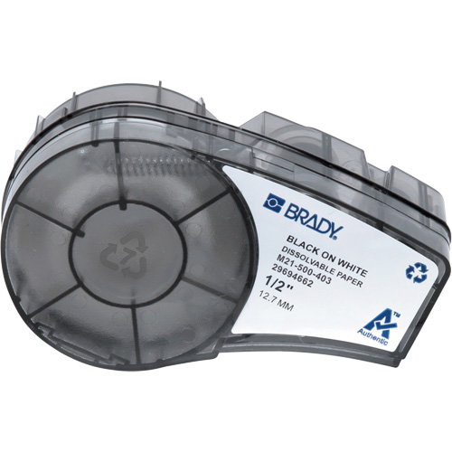 Water Soluble Labels with Ribbon, Black Ottawa Fastener Supply