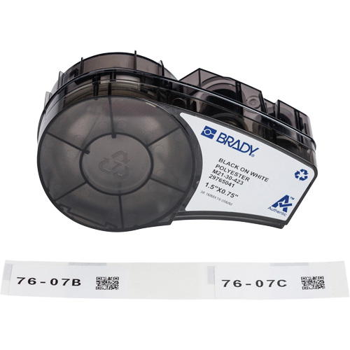 &eacute;tiquettes polyvalentes avec ruban pour environnements hostiles, Noir Ottawa Fastener Supply