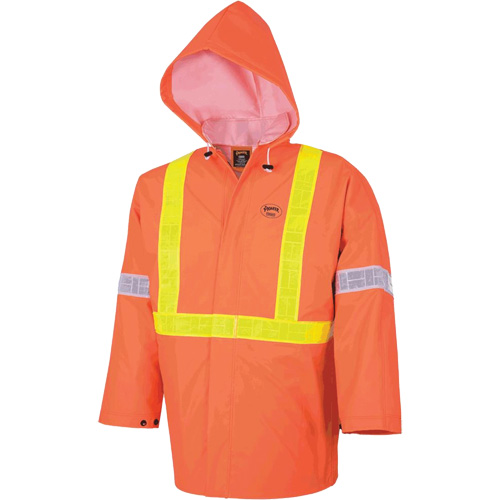 R85 Element FR FR 3-Piece Safety Rain Suit, PVC, Small, High-Visibility Orange Ottawa Fastener Supply