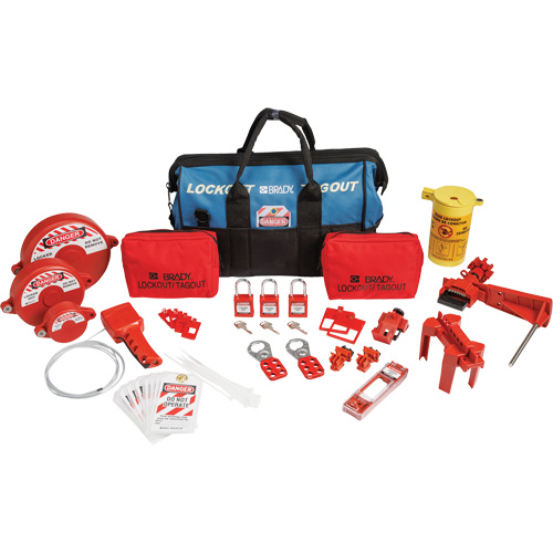 Lockout Tagout Kit with Nylon Safety Lockout Padlocks in Duffel Bag, Electrical/Valve Kit, 31 Components Ottawa Fastener Supply
