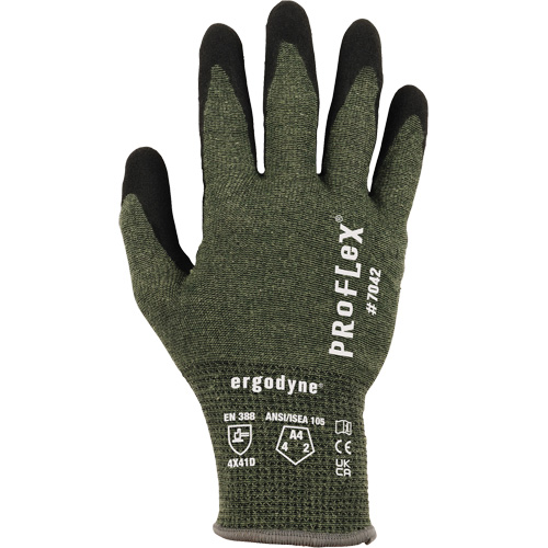 Proflex 7042 Cut-Resistant Gloves, Size Small, 18 Gauge, Nitrile Coated, Aramid Shell, ASTM ANSI Level A4/EN 388 Level D Ottawa Fastener Supply