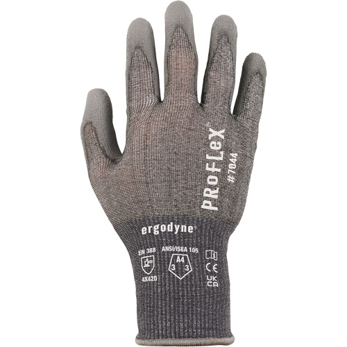 ProFlex 7025 Cut-Resistant Gloves, Size Small, 18 Gauge, Polyurethane Coated, Nylon/HPPE/Spandex Shell, ASTM ANSI Level A2/EN 388 Level B Ottawa Fastener Supply