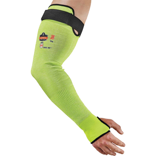 ProFlex 7941-PR Cut-Resistant Protective Arm Sleeve, TenaLux, 22", ASTM ANSI Level A4/EN 388 Level D, High Visibility Lime Ottawa Fastener Supply