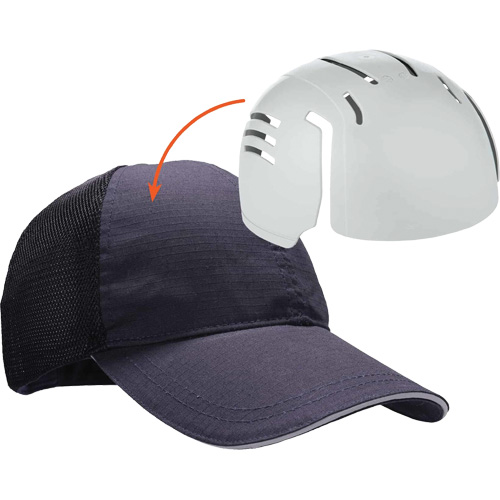 Skullerz 8946 Standard Baseball Cap with Bump Cap Insert, Navy Blue Ottawa Fastener Supply