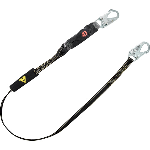 V-Series Welding Energy Absorbing Lanyard, 6', Snap Hook Center, Snap Hook Leg Ends, Kevlar&reg;/Metal/Nylon Ottawa Fastener Supply