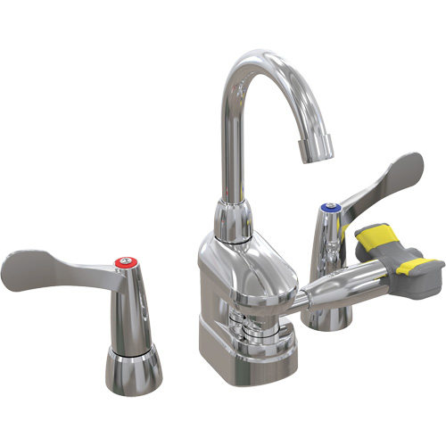 Swing-Activated Faucet/Eyewash with Wristblade Faucet Valves, Sink Mount Installation Ottawa Fastener Supply