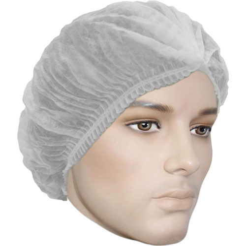 Bonnet bouffant pliss&eacute; Cova-Cap, Polypropyl&egrave;ne, 21", Blanc Ottawa Fastener Supply