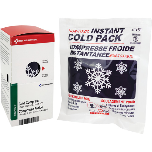 SmartCompliance&reg; Refill Instant Compress, Cold, Single Use, 4" x 5" Ottawa Fastener Supply