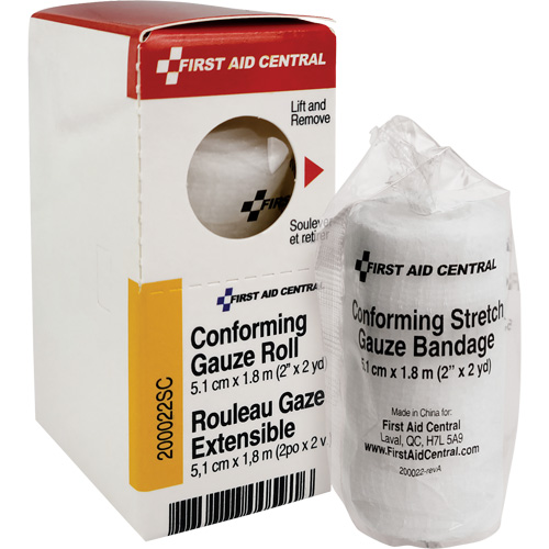 Recharge de bandage en gaze &eacute;tirable et conforme SmartCompliance, Rouleau, 6' lo x 2" la, St&eacute;rile, Dispositif m&eacute;dical Classe 1 Ottawa Fastener Supply