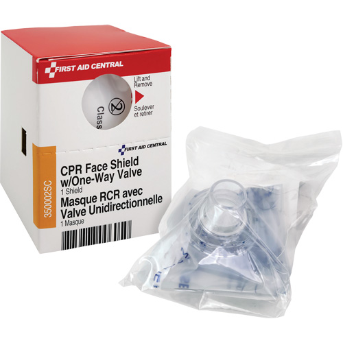 SmartCompliance&reg; Refill CPR Faceshield with One-Way Valve, Single Use Faceshield, Class 2 Ottawa Fastener Supply