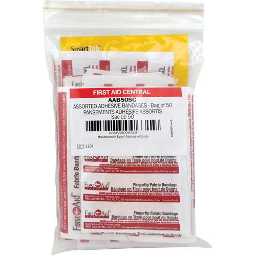 SmartCompliance&reg; Refill Adhesive Bandages, Assorted, Fabric/Plastic, Non-Sterile Ottawa Fastener Supply
