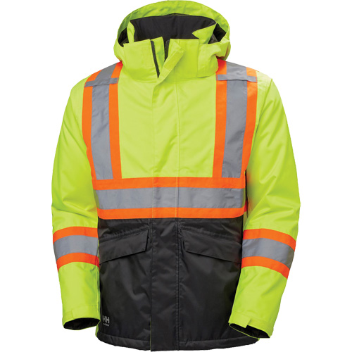Alta Winter Jacket, Polyester, Black/High Visibility Lime-Yellow, Small Ottawa Fastener Supply