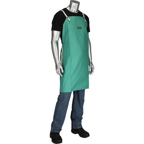Dynamic Ironcat&reg; FR Cotton Sateen Apron, Bib, Green Ottawa Fastener Supply