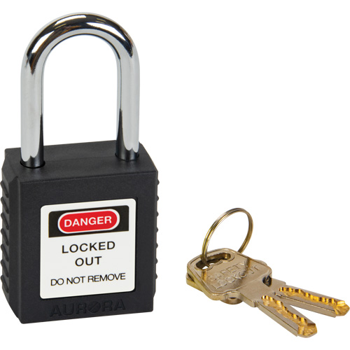 Lock for Lockouts, Safety Padlock, Keyed Different, Thermoplastic, 1-1/2" Width Ottawa Fastener Supply