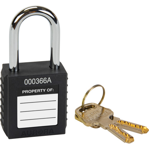 Lock for Lockouts, Safety Padlock, Keyed Different, Thermoplastic, 1-1/2" Width Ottawa Fastener Supply