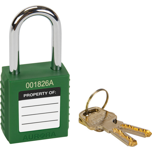 Lock for Lockouts, Safety Padlock, Keyed Different, Thermoplastic, 1-1/2" Width Ottawa Fastener Supply