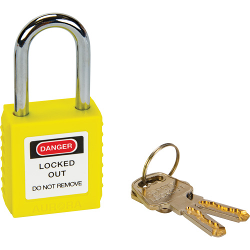 Lock for Lockouts, Safety Padlock, Keyed Different, Thermoplastic, 1-1/2" Width Ottawa Fastener Supply