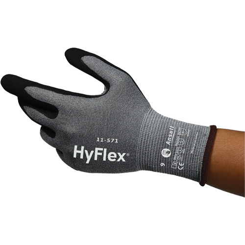 Gants anti-coupures HyFlex 11-571, Taille 5, Calibre 15, Rev&ecirc;tement Nitrile, Enveloppe en Nylon/PEHP/Spandex, ASTM ANSI niveau A4/EN 388 niveau D Ottawa Fastener Supply