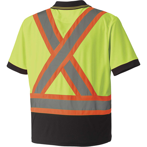 6987 Polo de s&eacute;curit&eacute; en il-de-perdrix, Polyester, Moyen, Jaune lime haute visibilit&eacute; Ottawa Fastener Supply