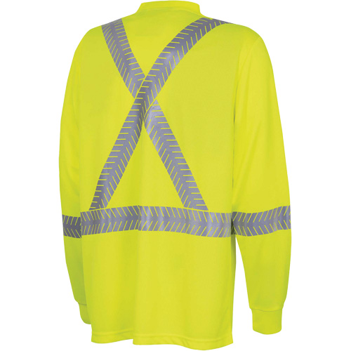 6905A Ultra-Cool Ultra-Breathable Long-Sleeved Safety Shirt, X-Small, High Visibility Lime-Yellow Ottawa Fastener Supply