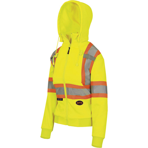 6925W Women's Zip Style Hoodie, X-Small, High Visibility Yellow Ottawa Fastener Supply