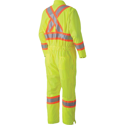 5999A Traffic Safety Coveralls, X-Small, High Visibility Lime-Yellow Ottawa Fastener Supply