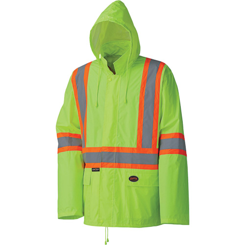5599 Combinaison de pluie imperm&eacute;able et l&eacute;g&egrave;re, Polyester/PVC, T-petit, Jaune lime haute visibilit&eacute; Ottawa Fastener Supply