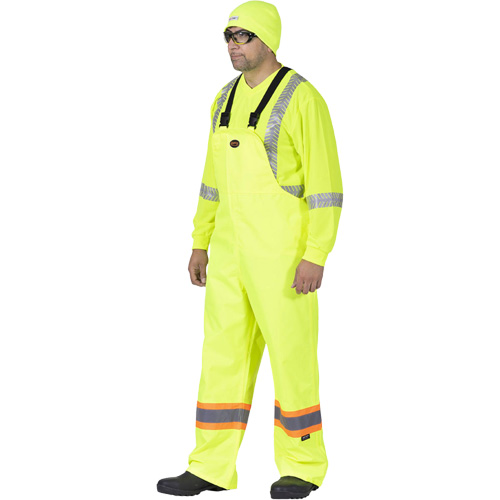 5629 Salopettes The Rock 300D, Polyester, Grand, Jaune lime haute visibilit&eacute; Ottawa Fastener Supply