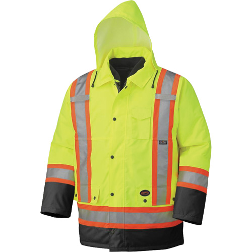 5021BB Waterproof 7-in-1 Parka, High Visibility Lime-Yellow, X-Small Ottawa Fastener Supply