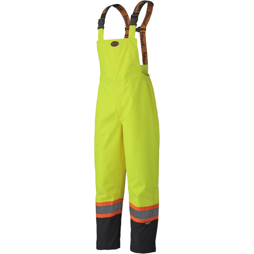 5405 300D Trilobal Ripstop Waterproof Bib Pants, Polyester, X-Small, High Visibility Lime-Yellow Ottawa Fastener Supply