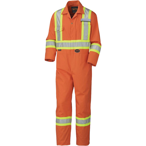 5513T Industrial Wash Coveralls, 40 (Tall), High Visibility Orange Ottawa Fastener Supply