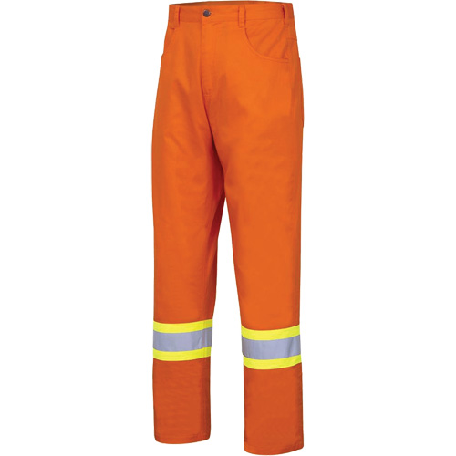 4461 Ultra-Cool Safety Pants, Cotton, 32, High Visibility Orange Ottawa Fastener Supply
