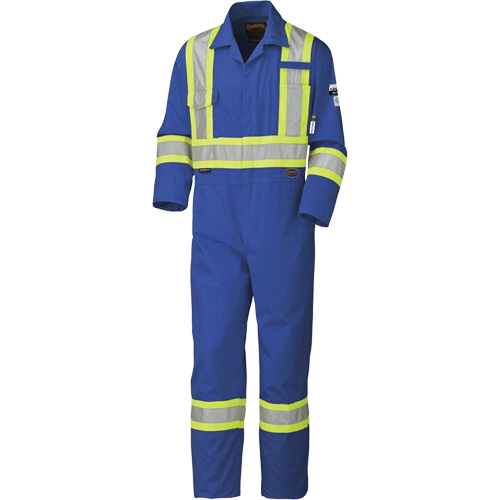 5558AT High-Visibility Flame-Resistant Coveralls, Size 50, Royal Blue, 9.5 cal/cm² Ottawa Fastener Supply