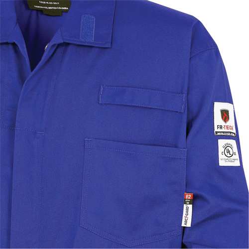 7779 FR-Tech&reg; 88/12 Arc Rated Flame Resistant Coveralls, Size 36, Royal Blue Ottawa Fastener Supply
