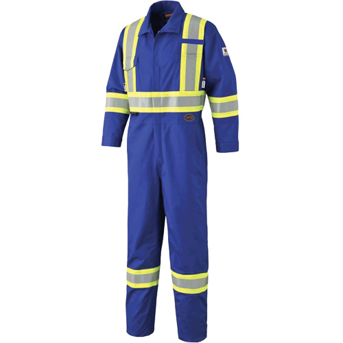 7706 FR-Tech&reg; Flame-Resistant Coverall with Leg Zippers, Size 36, Royal Blue, 9.7 cal/cm² Ottawa Fastener Supply