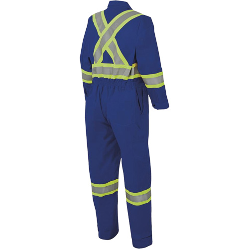 7706 FR-Tech&reg; Flame-Resistant Coverall with Leg Zippers, Size 36, Royal Blue, 9.7 cal/cm² Ottawa Fastener Supply
