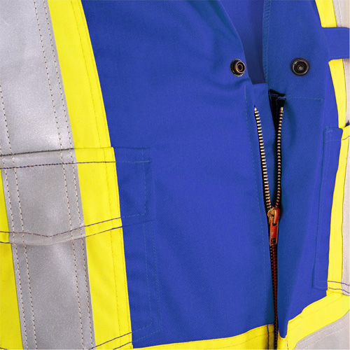 7706T FR-Tech&reg; Flame-Resistant Coverall with Leg Zippers, Size 40 (Tall), Royal Blue, 9.7 cal/cm² Ottawa Fastener Supply