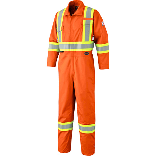 7705T FR-Tech&reg; Flame-Resistant Coverall with Leg Zippers, Size 40 (Tall), High Visibility Orange, 9.7 cal/cm² Ottawa Fastener Supply