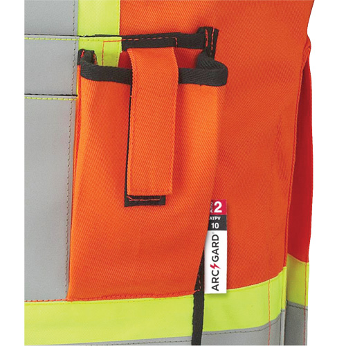 7732 FR-Tech&reg; Flame-Resistant Arc Surveyor's Vest, Small, High Visibility Orange, 9.7 cal/cm² Ottawa Fastener Supply