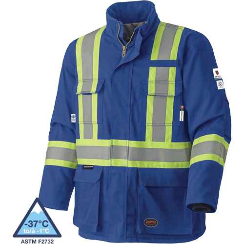 5523 Flame-Resistant Safety Parka, Small, Royal Blue, 58 cal/cm² Ottawa Fastener Supply