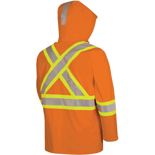 5880 Manteau de pluie ignifuge et protection contre les &eacute;clats d'arc &eacute;lectrique, T-petit, Orange haute visibilit&eacute;, 10 cal/cm² Ottawa Fastener Supply