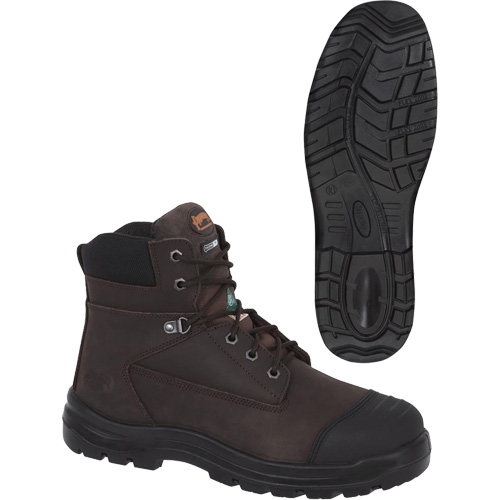 1026 Bottes de travail 6" marron, Cuir, Embout Acier, Taille 10 Ottawa Fastener Supply