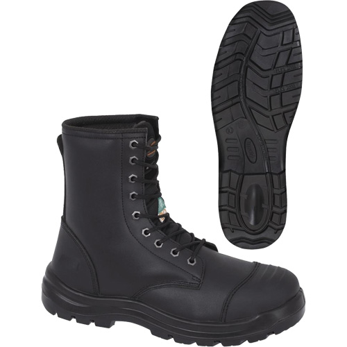 1027 Bottes de travail 8" noires, Cuir, Embout Acier, Taille 10 Ottawa Fastener Supply