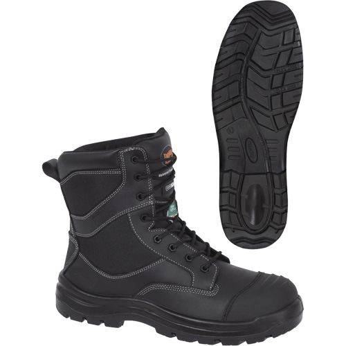 1050 Black Composite Safety Work Boots, Leather, Size 14, Impermeable Ottawa Fastener Supply